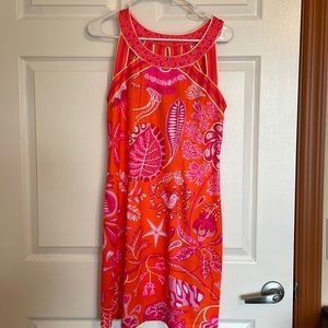 Pink & orange summer dress Size small
